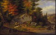 Cornelius Krieghoff Chippewa Indians at a Portage France oil painting artist